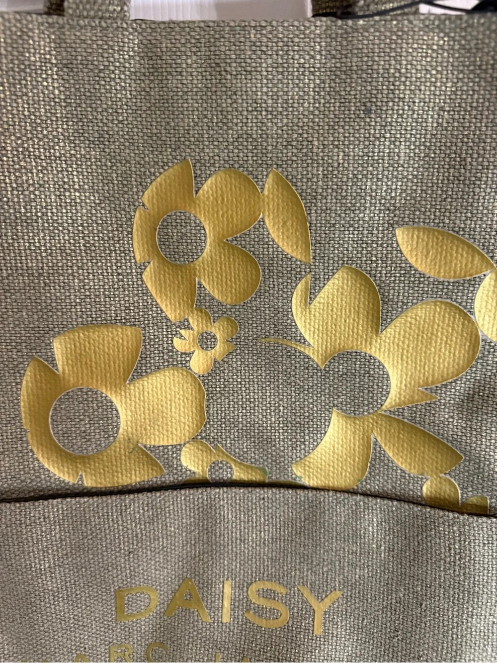 Marc Jacobs Daisy Jute Tote Bag Gift Bag Shopper Reusable Floral New